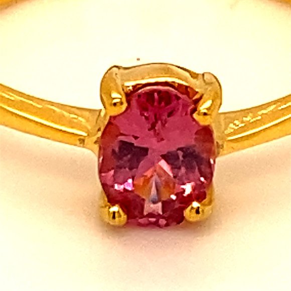 Red Mahenge Spinel 1.10ct Solid 14K Gold Ring - Picture 6 of 6
